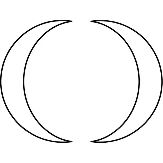 Couple Tattoo Ideas example — Two halves of one crescent moon, designed to sit side by side