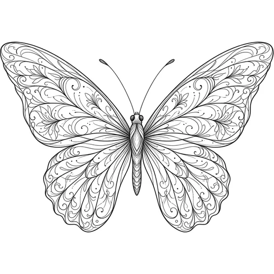 Fine Line Tattoos example — A minimal butterfly with detailed but airy wing linework