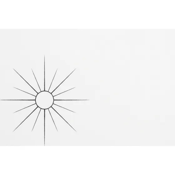 First Tattoo Ideas example — A tiny sun with simple rays for the shoulder