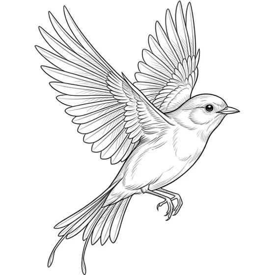 First Tattoo Ideas example — A small bird in flight for the forearm