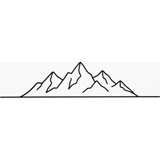 Small Tattoo Ideas example — A small mountain outline with a thin horizon line