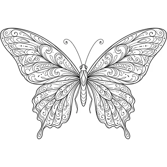 Tattoo Ideas for Women example — A butterfly with detailed but airy wing linework